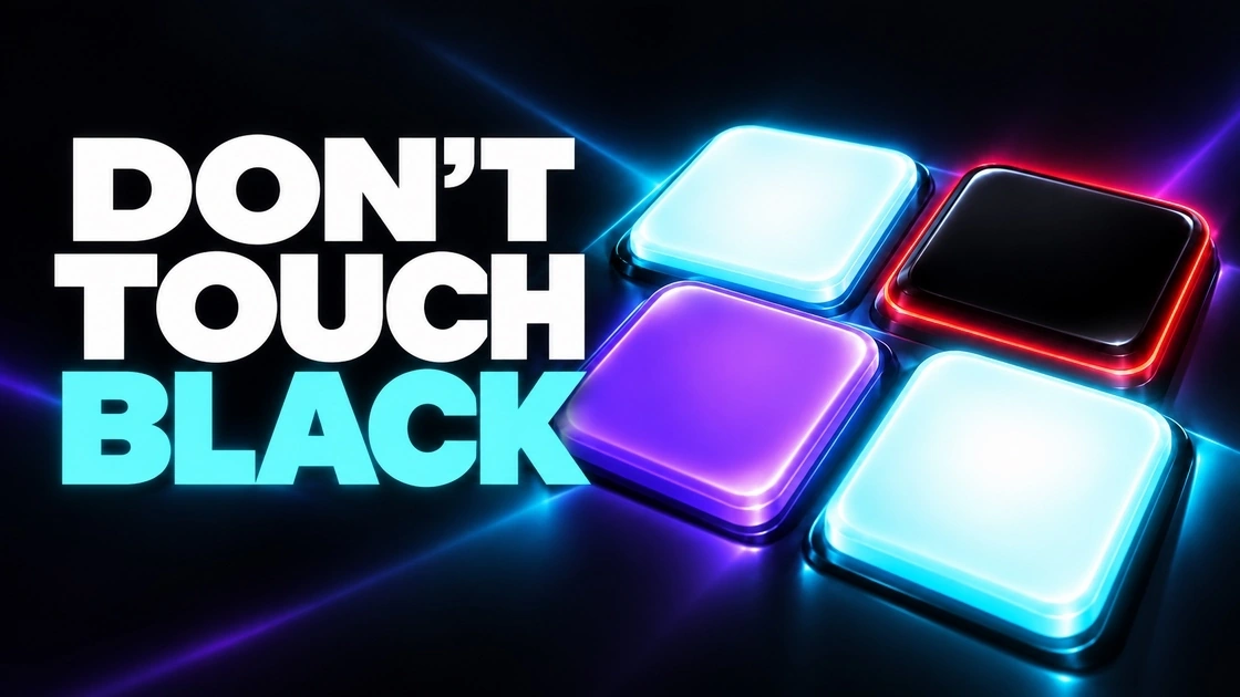Don’t Touch Black — четыре светящиеся неоновые плитки, одна из которых чёрная